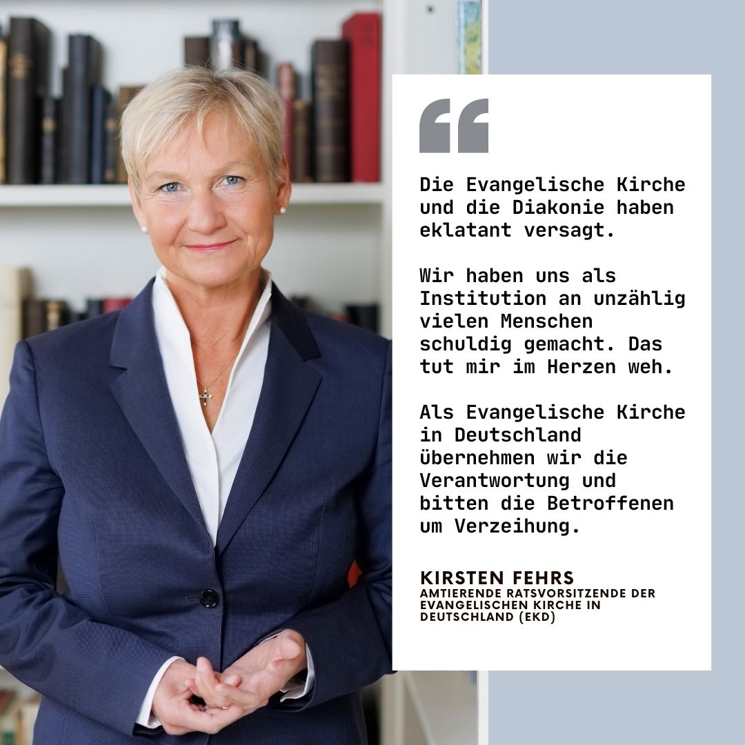 Kirsten Fehrs, die Ratsvorsitzende der evangelischen Kirche in Deutschland, äußert sich zur ForuM-Studie